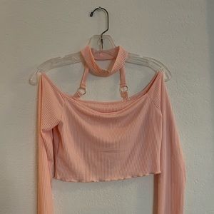 Long Sleeve Collared Crop